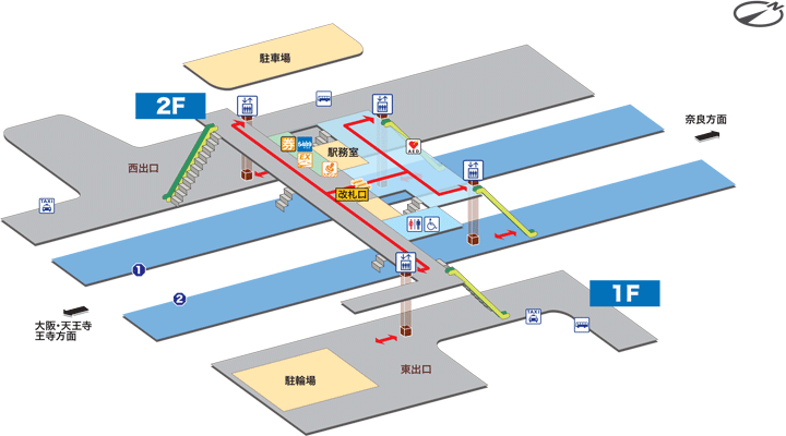 ＪＲ関西本線ＪＲ郡山駅構内図